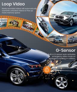 SnelShoppen - 360 Graden 4-Kanaals Dashcam Auto met Wifi Video Opname, Full HD Beeldkwaliteit, Nachtzicht, Beweging Detectie, Ideaal voor Auto en Reis — thumbnail 3