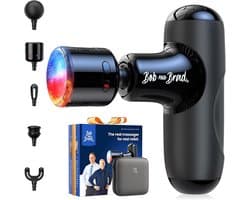 SnelShoppen - Mini massagepistool voor diepe weefselmassage met warmte en kou, ultralicht percussie spiermassageapparaat met draagtas voor spierontspa
