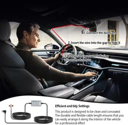 SnelShoppen - Dashcam Hardwire Kit 12V-24V 240cm USB-C voor Dashcam GPS Radar Detector - 24 Uur Parkeerbewaking, Laag Voltage Bescherming — thumbnail 3