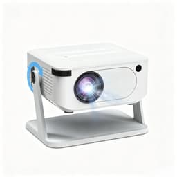 Mini Beamer 720P - Projector - Draadloze Projector - Android Beamer – WiFi 6 – Bluetooth 5.0 – Compact Formaat – Lage Geluidsproductie – Thuisbioscoop - 1 stuk - Wit — thumbnail 1