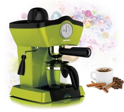 Heinner Retro Effect Espressomachine – 800W – 250 ml Capaciteit – 3,5 bar – Espresso & Cappuccino – Melkopschuimer – Frontale Thermometer – Filter voor 4 Kopjes – Groen — thumbnail 3
