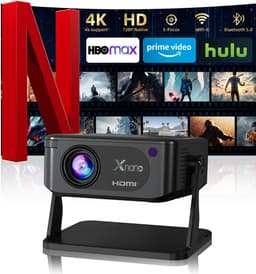 Mini Projector 720P - Android 11 Projector - WiFi 6 Beamer - Bluetooth 5.0 - Compact Design – Automatische Keystonecorrectie – Korte Projectieafstand – Draadloze Schermspiegeling - Thuisbioscoop - 120 inch - Zwart — thumbnail 1