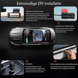 JCP® Draadloze Dashcam - Draadloos CarPlay-Scherm - Dashcam met CarPlay - Zwart - 4cm x 9cm x 6cm — thumbnail 2