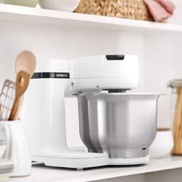 SnelShoppen - Keukenmachine 700W, 4 Snelheidsstanden, 3,8L Roestvrijstalen Kom, Garde, Kneedhaak, Ideaal voor Beginners in Bakken, Wit — thumbnail 2