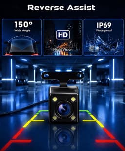 Dashcam voor auto - Zwart - 3,16 inch IPS-scherm - 5 Camera's FHD 1080P met Nachtzicht en Parkeerbewaking — thumbnail 5