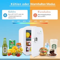Mini Koelkast 4L - 2-in-1 Koelen en Warmhouden - 220V/12V - Draagbaar - Kantoor, Slaapkamer, Auto, Camping — thumbnail 3