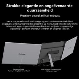 Blackview DCM6 14" Dubbele Draagbare Monitor – Extra Laptopscherm 13-17.3" – Uitbreidingsscherm – Dual Screen – IPS Full HD – Plug & Play – 3x USB-C – Inclusief Kabels & Beschermhoes – Grijs — thumbnail 13