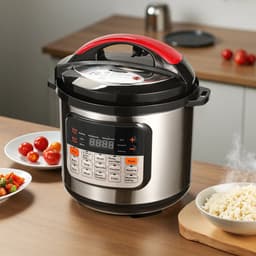 Elektrische Multi-Cooker – 6L Capaciteit - Draagbare Rijstkoker – Snel Verwarmen – Veilig Kooksysteem — thumbnail 3