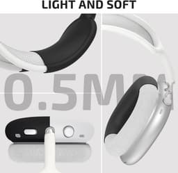 Beschermhoes voor hoofdtelefoon oorschelpen en hoofdband, siliconen, zwart — thumbnail 4