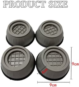 4 stuks - Trillingsdempers Wasmachine - Antislip- en schokabsorberende pads voor het verhogen van de wasmachinebasis - Wasmachine Dempers - Anti Slip Trilmats - Geschikt voor het optillen van meubels, antislip- en schokabsorberende toepassingen — thumbnail 5