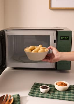 Magnetron met Grillfunctie en Ovenfunctie - 23L Inhoud - 10 Programma's - Groen — thumbnail 3