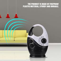 Waterdichte doucheradio, Multifunctionele draagbare AM/FM-radio met haak, ingebouwde luidspreker, op batterijen werkende radio voor badkamer, keuken en buitengebruik Dagelijks waterdicht，Zwart - Cyslmuk® — thumbnail 5