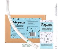Singablez® Lax Vox Basis Set - Bubbelen Stemmethode - Originele Siliconen Slang - (35 cm) - Stem Zangslang - Slang Voor Zang - Bubbel Rietje - Samengesteld Door Zangcoach - Uitgebreide Handleiding