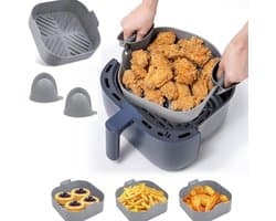3pcs Air Fryer Accessories Set, 1PC Silicone Air Fryer Liner Basket and 2PCS Oven Silicone Gloves, Kitchen Accessories, Airfryer Silicone Liners, Kitchen Kitchenware Accessories, Kitchenware Accessories