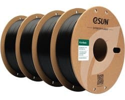 PLA Filament 1.75mm Zwart 4x1KG Spoel - Hoge Snelheid en Precisie voor 3D Printers