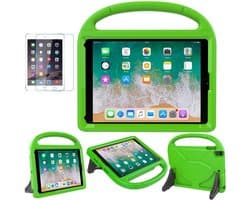 Kinderen iPad Hoes voor 5e/6e Generatie (9.7-inch, 2017/2018), iPad Air 2 Hoes met Schermbeschermer, Duurzame Schokbestendige Bescherming met Handvat voor Kinderen, Groen