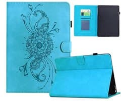 Beschermcase voor 6.0 Inch Kindle Paperwhite - Multi-Angle PU Leren Hoes met Kaarthouder (Sky Blue)