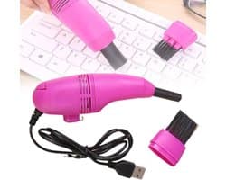 USB stofzuiger - 2 in 1 Toetsenbord cleaner - toetsenbord stofzuiger - Mini stofzuiger - Mini Vacuum Cleaner USB - Schoonmaakset voor kruimels en stof - Kruimelzuiger schoonmaakset - Voor Computer / PC / Laptop Kruimeldief Dust Cleaner - Paars