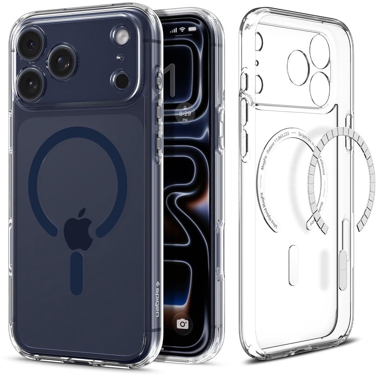 Spigen Ultra Hybrid Magsafe, Transparant Diepblauw - Iphone 17 Pro — afbeelding 1