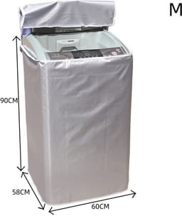 Wasmachinehoes - Stofdicht en waterdicht polyester - Wasmachine-drogerhoes met zilveren coating - voor bovenladers en drogers - Pulsator Wasmachine - M — thumbnail 3