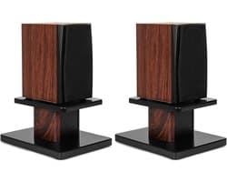 Luidspreker Standaard - Vloerstandaard - Luidspreker Standaard -Zwart en donkerbruin