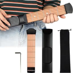 6 Gitaar Akkoord Trainer 6 Frets - Pocket Guitar Trainer - Draagbare gitaar oefentool - Draagbare Gitaarvingertraining - Akkoordenoefentool - Zakgitaar - Muziekinstrumenten - Guitar Gadget Chord Trainer for Beginner Guitarist Practice Training — thumbnail 1