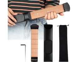 6 Gitaar Akkoord Trainer 6 Frets - Pocket Guitar Trainer - Draagbare gitaar oefentool - Draagbare Gitaarvingertraining - Akkoordenoefentool - Zakgitaar - Muziekinstrumenten - Guitar Gadget Chord Trainer for Beginner Guitarist Practice Training