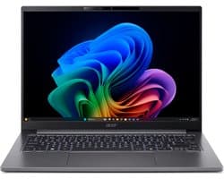 Acer TravelMate X4 14 AI TMX414-51-TCO-76V3 Copilot+ PC Intel Core Ultra 7 258V Laptop 35,6 cm (14") WUXGA 32 GB LPDDR5x-SDRAM 1 TB SSD Wi-Fi 7 (802.11be) Windows 11 Pro Grijs