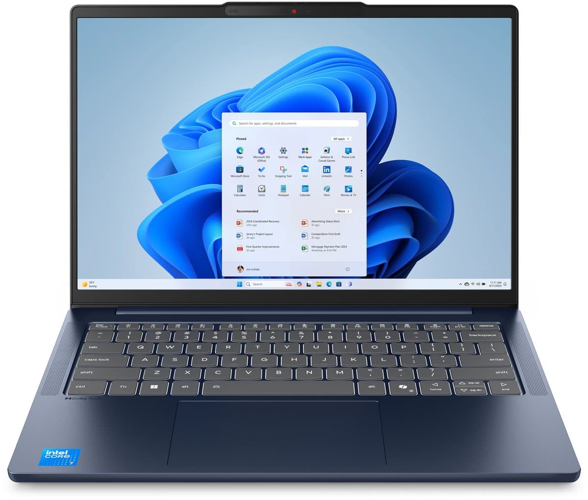 Lenovo IdeaPad Slim 5 14IRH10 Intel® Core™ i5 i5-13420H Laptop 35,6 cm (14") WUXGA 32 GB DDR5-SDRAM 1 TB SSD Wi-Fi 6 (802.11ax) Blauw — afbeelding 1