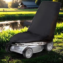 Lawn Mower Cover - Waterproof - Universal - 210D Oxford - Zwart - 193 x 112 x 63 cm — thumbnail 5