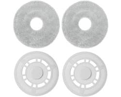 PromoHome 4x Mopdoeken met dweilplaten – Geschikt voor Xiaomi X20+ en Dreame L10S Pro Gen 2 / L10 Ultra / L10S Pro / L10S Ultra / L10 Prime / X20 Pro robotstofzuigers – dweilpads en dweilhouders