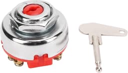 8 Pole Ignition Switch - Starter Switch Vervanging voor Tractor - Grasmaaier voor 6V 12V 24V Systeem met Reserve Sleutel — thumbnail 1