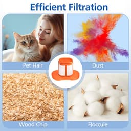 6 stuks - Filterpatronen - Stofzuigerfilters - Vervangingsfilters - Geschikt voor Black & Decker HHVKF10 stofzuiger - Filteraccessoires - Wasbaar - Stofzuigeraccessoires - Oranje — thumbnail 5