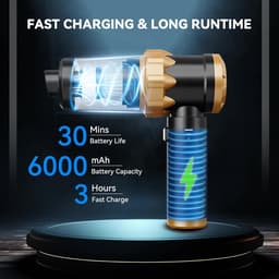 Stofzuiger - Kruimelzuiger - Handstofzuiger - Draadloze Handstofzuiger Auto - Handstofzuiger Oplaadbaar - Krachtige 22000 Pa - Lichtgewicht Mini - Voor Auto, Huis En Keuken - Zwart — thumbnail 5
