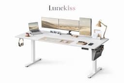 Lunekiss Elektrisch Zit-Sta Bureau 180x80 cm In Hoogte Verstelbaar 72-120 cm – 4 Geheugenstanden – Stil Motorisch Bureau — thumbnail 1