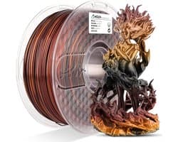 3D Printer Filament 1,75 mm Zijdezwart Glanzend Roodgouden - 1 kg