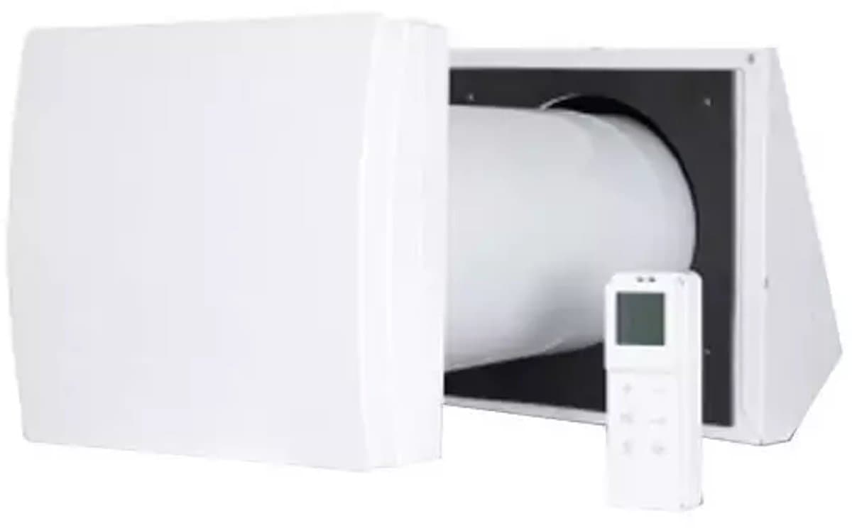 Decentrale WTW HRU wall Ø100 met afstandsbediening - 25 m³/h - HRU-WALL-RC-100-25-PEG — afbeelding 1