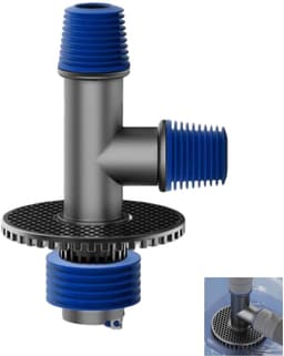 1 stuk - Afvoer adapter Handige Oplossing - wasmachine vloerafvoer beschermer - voor wasmachines, drogers, keukenwastafel, badkamer - voorkomt geur- en overstromingspreventie - 15×8.5cm - grijs — thumbnail 1