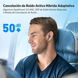 EarFun AirPods Pro 4 - Air Pro 4 - Blue - Oplaadcase met snellader - USB-C - Instelbare Noise Cancelling - 6 microfoons - cVc 9.0-technologie - 52 uur gebruikstijd met case - Pauzeert automatisch muziek bij uitdoen - Blauw — thumbnail 3