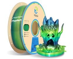 Zijdeachtig Glanzend 3D-printer Filament 1,75 mm - Meerkleurig Regenboog PLA - Compatibel met FDM Printers