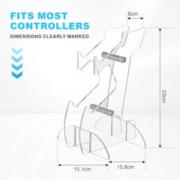 Ergonomische Headset Stand en Controller Houder van Acryl voor Gaming en Kantoor — thumbnail 3