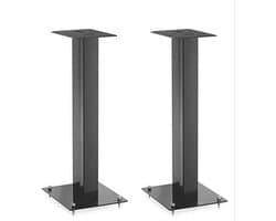 TRIANGLE – S02 Luidsprekerstandaards voor Hi-Fi & Home Theater Boekenplank Luidsprekers - Hoogte 596 mm - Universele Compatibiliteitstatieven - Zwart (Paar)