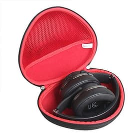 Hard Travel Case voor Bluetooth Hoofdtelefoon Over Ear - Zwart met Binnenrood — thumbnail 1