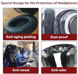 Rekbare hoofdtelefoonafdekkingen - 6 stuks wasbare hoezen voor 9 tot 11 cm hoofdtelefoons - Bescherm tegen vuil en stof — thumbnail 4