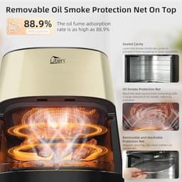 Grote heteluchtfriteuse 5,5 liter met led-touchscreen, 2000 W — thumbnail 2