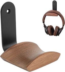 Hoofdtelefoonhouder met Brede Steun - Houten Koptelefoonstandaard voor Gaming en Over-Ear Headsets — thumbnail 1