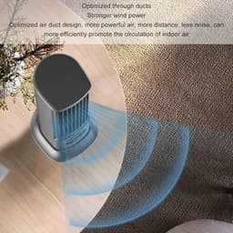 Bladloze Torenventilator met 3 Snelheden - 10 Inch Zwijgende Desktop Fan voor Thuis en Kantoor — thumbnail 3