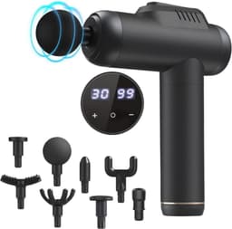 Diepte Weefsel Massagepistool met 30 Snelheden en 8 Massagekoppen — thumbnail 1