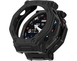 Strap-it Rugged TPU Beschermhoes – Sterk, Schokbestendig, Outdoor Protection – Black – geschikt voor Amazfit T-Rex 3 Pro 48mm