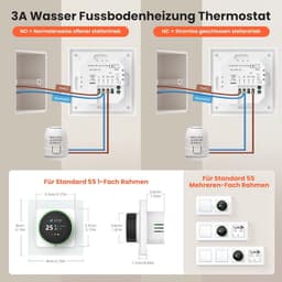 Slimme Thermostaat voor Watervloerverwarming met Wifi en Draaiknop - Compatibel met Alexa en Google Home — thumbnail 5